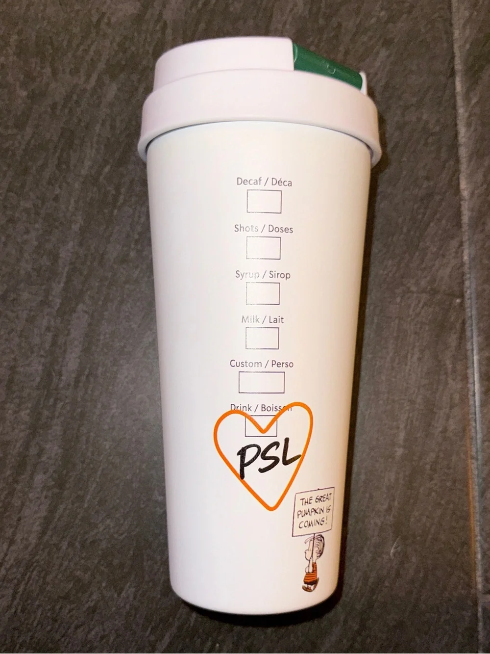 Limited Edition Starbucks x Peanuts Fall Collection Stainless Steel Tumbler